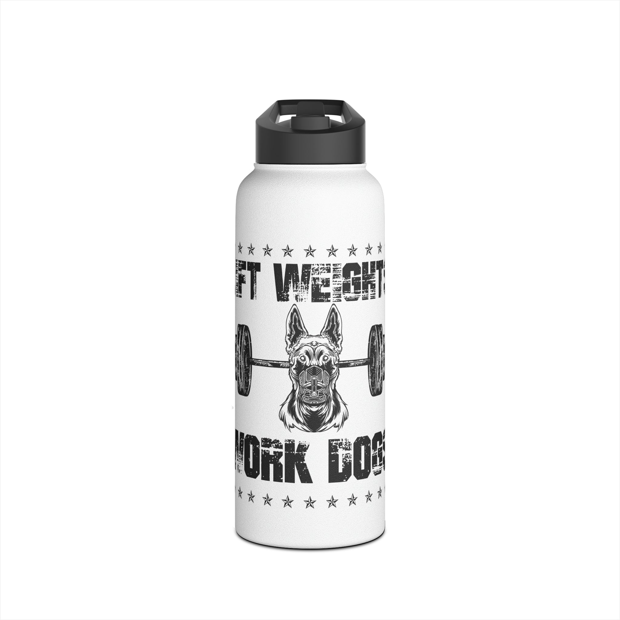 Lift Weights, Work Dogs - Water Bottle